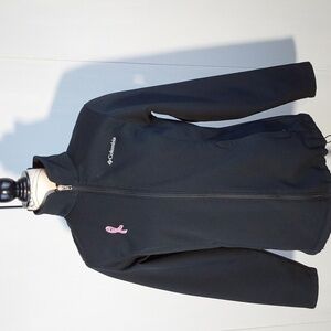 Columbia- Womens Black Jacket /Coat Zippered Pockets Breast Cancer Coat Sz.S